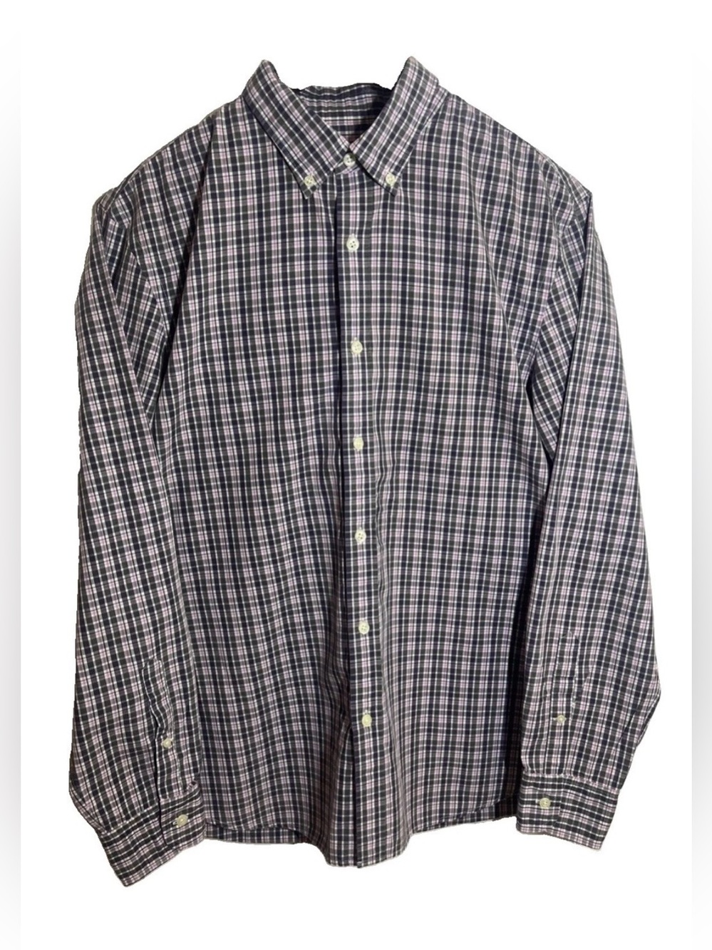 J Press LG Button Down Shirt Plaid Check 100% Cotton Preppy Trunk Club Office